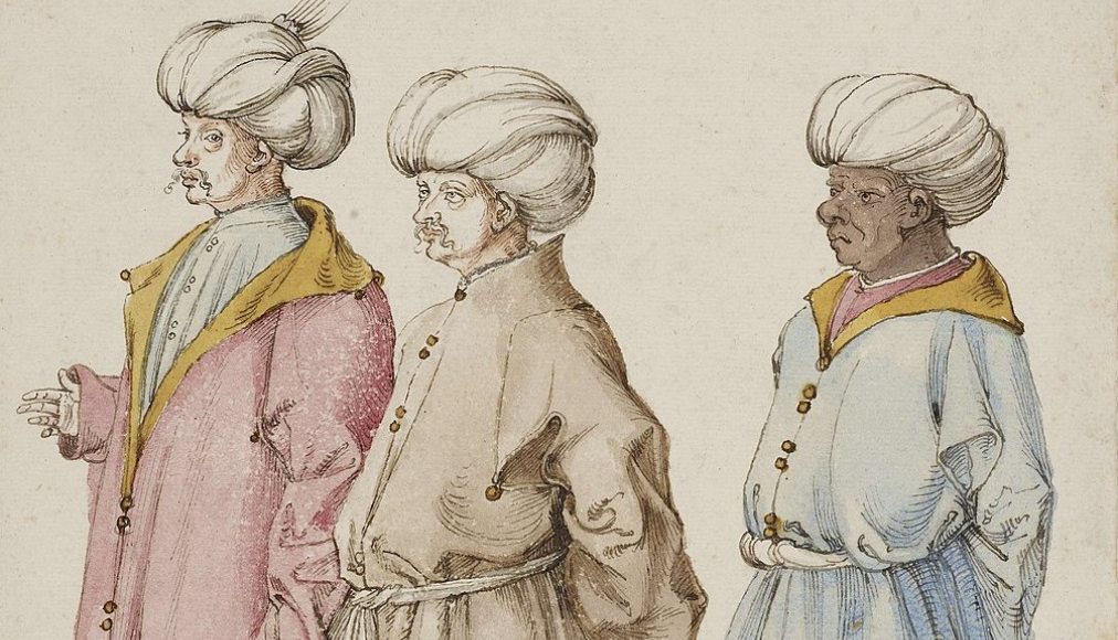 Trois Turcs et leur esclave, aquarelle d&#039;Albrecht Dürer, 1514 / ©Public domain, Wikimedia Commons