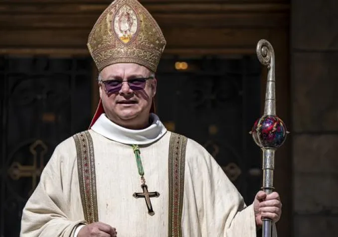 La congrégation des chanoines réguliers de Saint-Maurice a accueilli son nouvel abbé, Mgr Ineichen KEYSTONE - JEAN-CHRISTOPHE BOTT