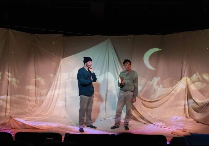 Pièce "Théodore Monod, cueillir une fleur c'est déplacer une étoile", Compagnie de la Marelle copyright Yanak Lopez, DR