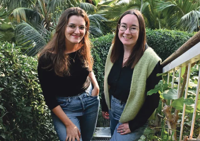Les stagiaires Eloïse Miceli (à gauche) et Emma van Dorp (à droite), la future relève de l’EPG. © Alain Grosclaude