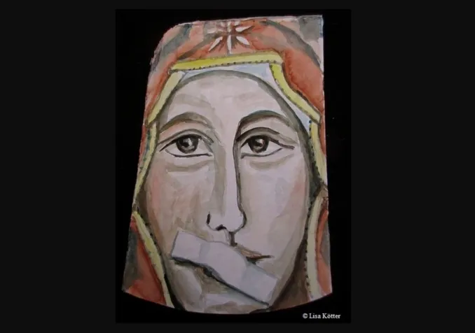 Icône de "Maria 2.0" créé par Lisa Kötter, une des fondatrices du mouvement ©Lisa Kötter, CC BY 4.0 via Wikimedia Commons