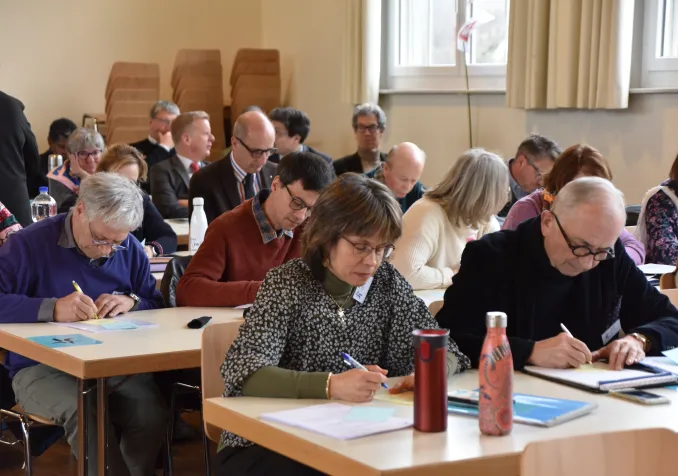 Le Synode de l'Eglise évangélique réformée du canton de Vaud (EERV) réuni le samedi 11 mars Crédit: Gérard Jaton /EERV