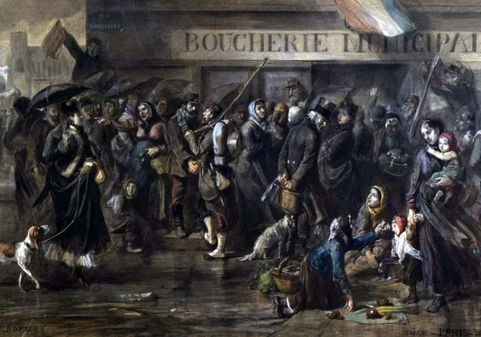 Peinture du Siège de Paris, en 1870. Wikicommons