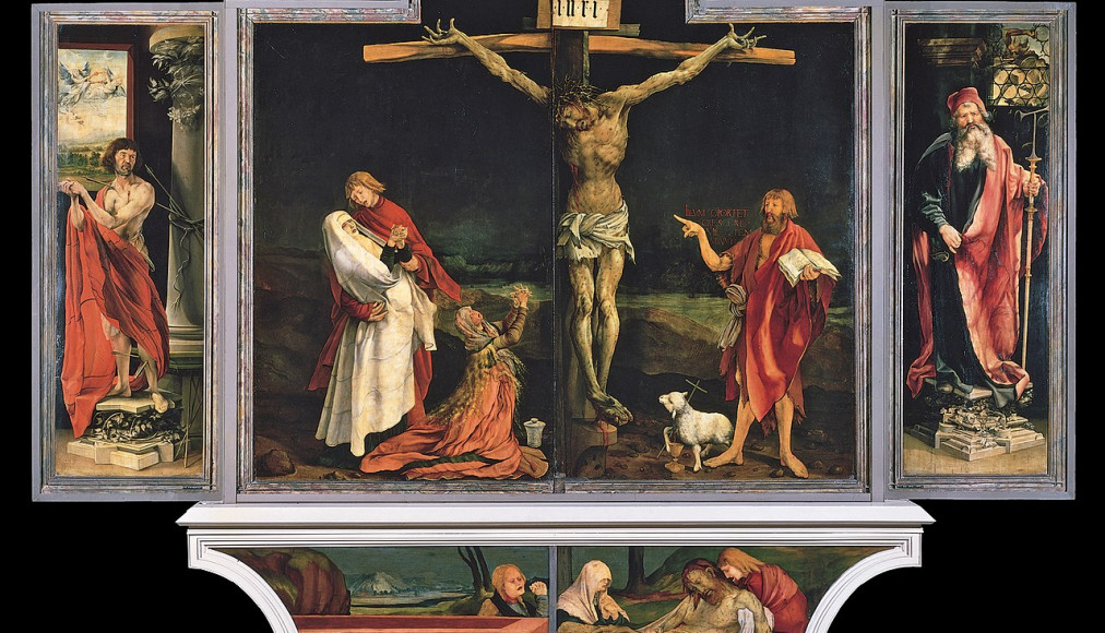 Matthias Grünewald, Partie du Retable d&#039;Issenheim v. 1512-1516, huile sur bois, Musée Unterlinden, Colmar (wikipedia) / Matthias Grünewald, Partie du Retable d&#039;Issenheim v. 1512-1516 (wikipedia)