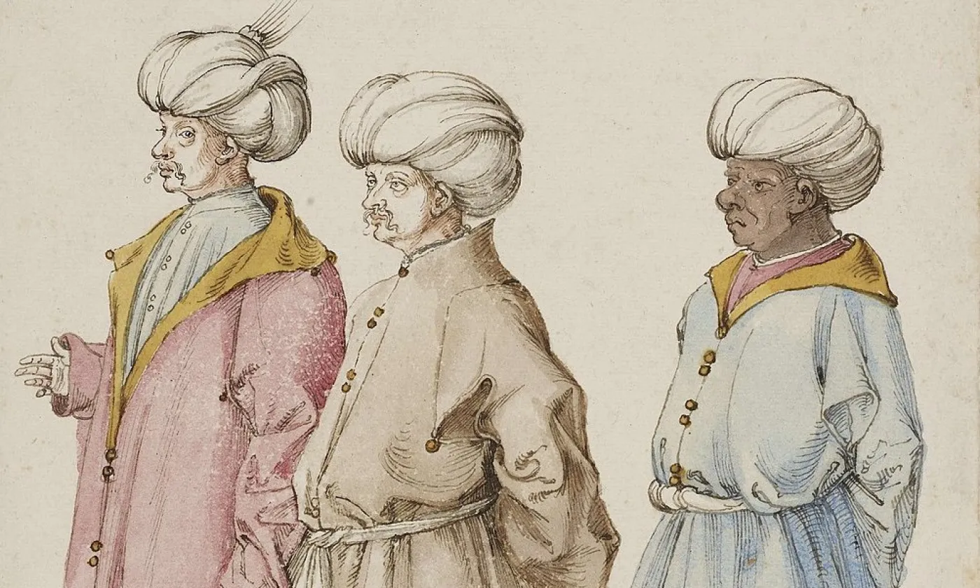 Trois Turcs et leur esclave, aquarelle d'Albrecht Dürer, 1514 ©Public domain, Wikimedia Commons
