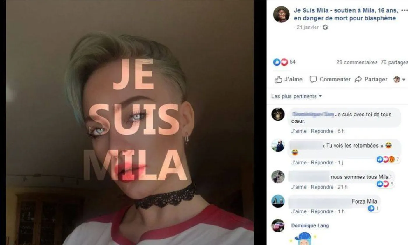 "Je suis Mila" ©DR/capture d'écran