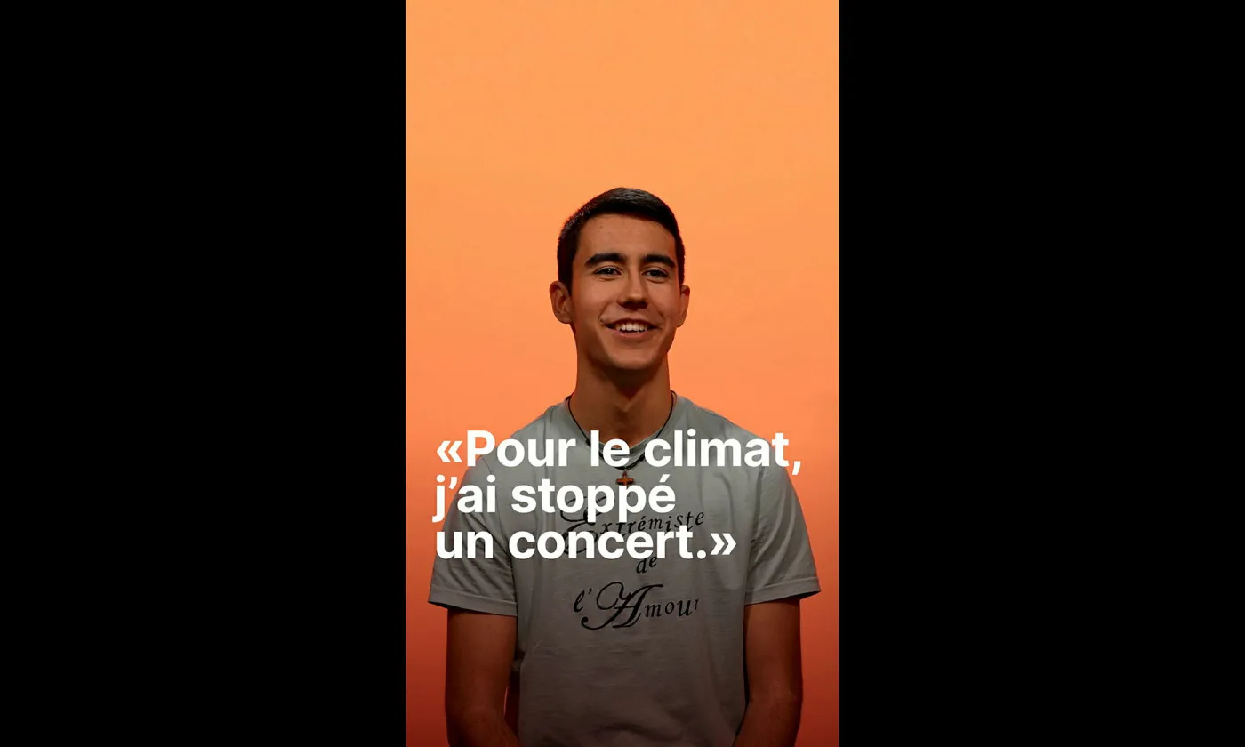 Anthony: « Pour le climat, j’ai stoppé un concert. » ©RTSreligion