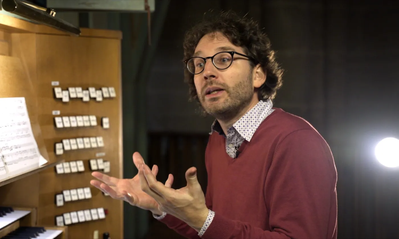 Vincent Thévenaz, organiste de la cathédrale de Genève © Max Idje
