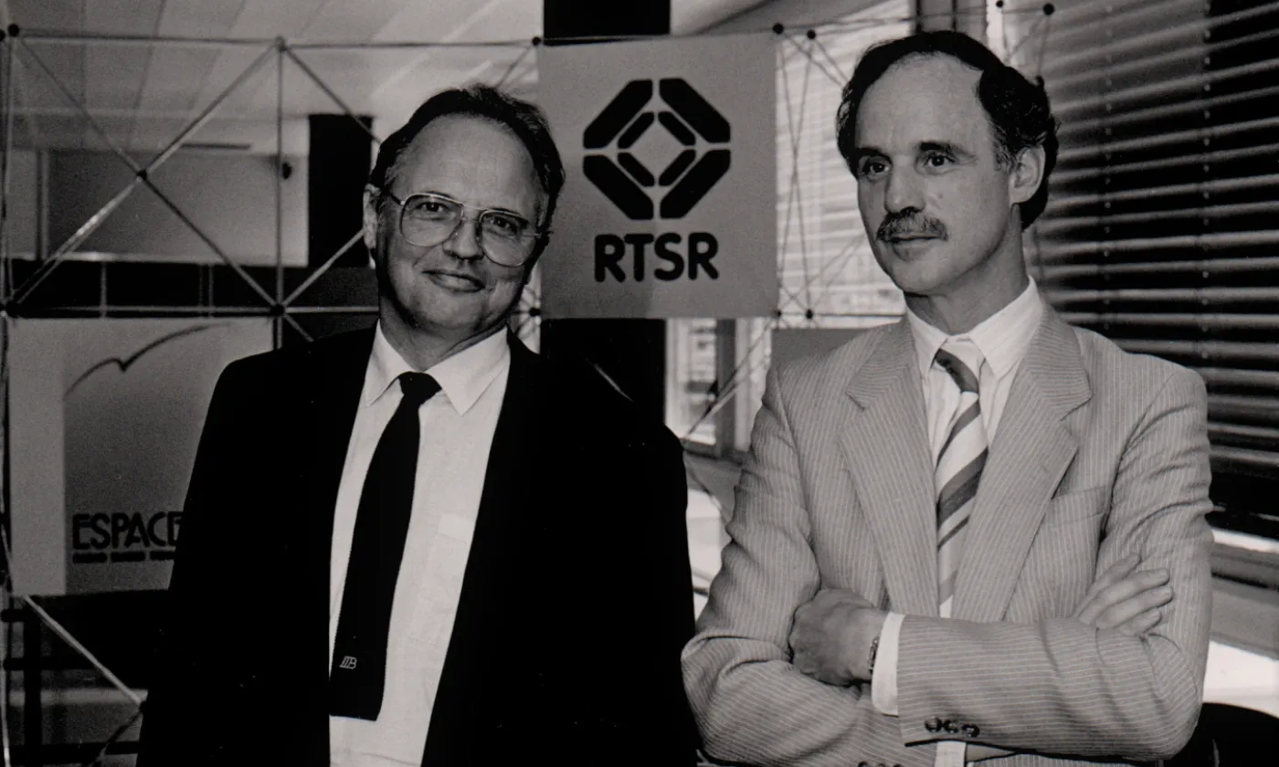 Henri Künzler, en 1990, aux côtés d'André Kolly DR