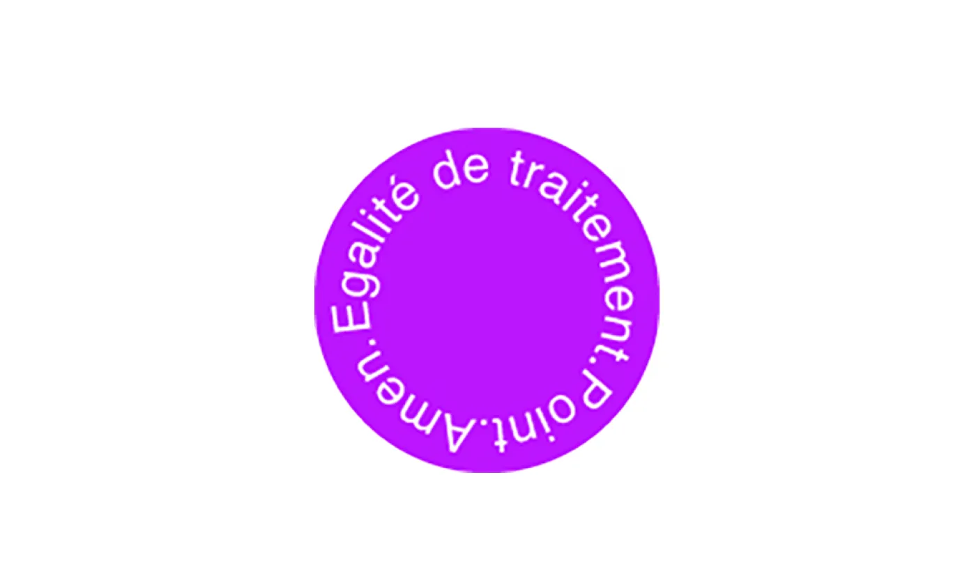 Slogan "Egalité de traitement.Point.Amen." ©Femmes protestantes en Suisse (FEPS)